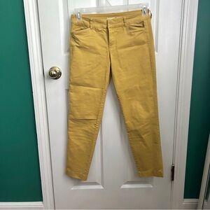Old Navy Mustard Pixie Crop Size 2